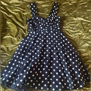 50s inspired polka dot dress